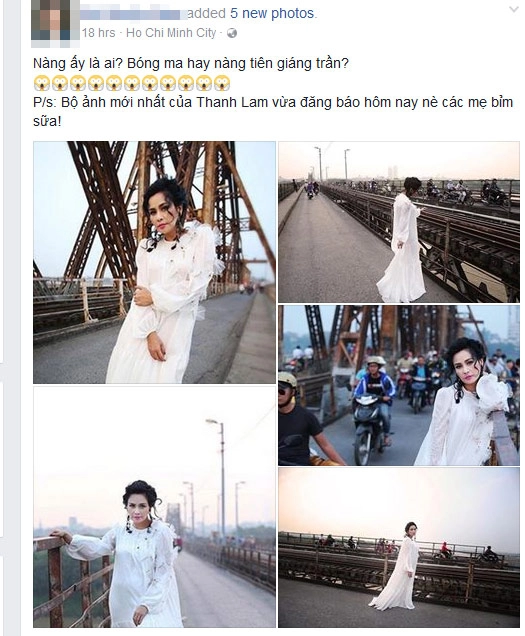 Mạng xã hội nổi sóng vì bộ ảnh thanh lam thả dáng trên cầu long biên