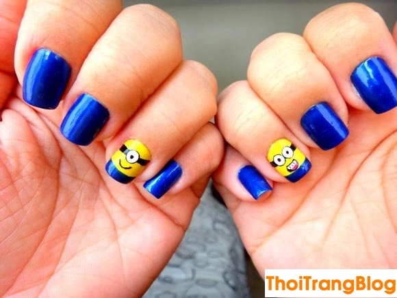 Mẫu móng tay minion đẹp dễ thương cho bạn gái trẻ trung 2017