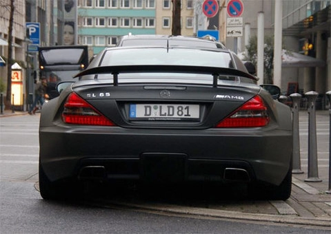  mercedes sl65 amg black series độ toàn đen 