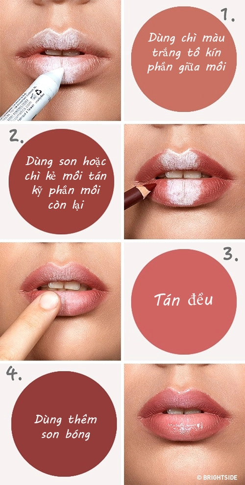 Môi căng mọng không cần phẫu thuật với 6 mẹo trang điểm này