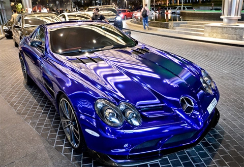  siêu xe mercedes slr mclaren màu lạ 