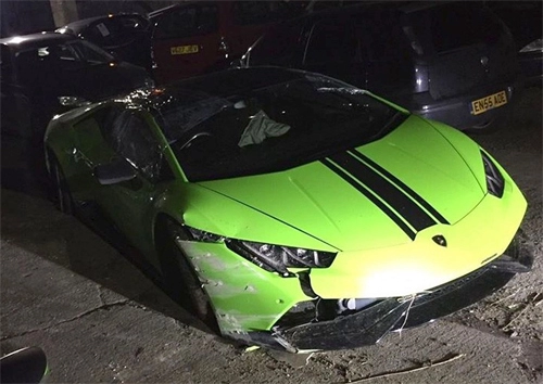  tài xế phá nát siêu xe lamborghini đi thuê 