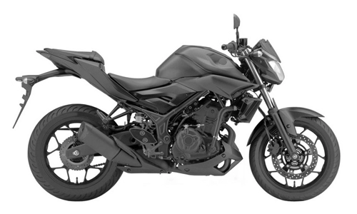  yamaha mt-03 - phiên bản nakedbike của r3 lộ diện 