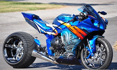  yamaha r1 ve airbrush 3d 