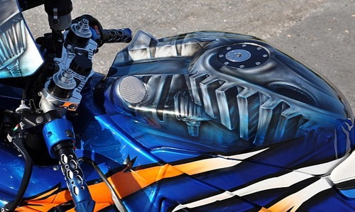  yamaha r1 ve airbrush 3d 