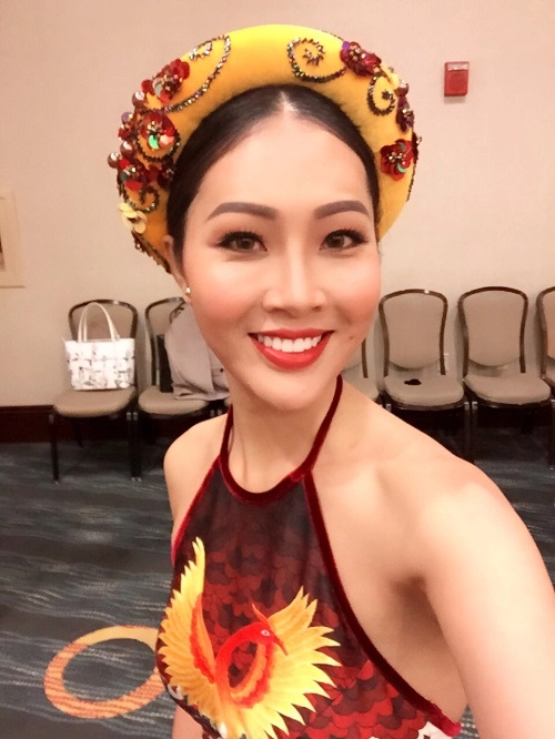 Hoa khôi diệu ngọc được khen khi thi tài năng miss world