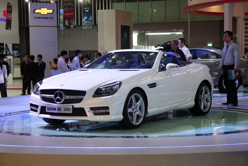  mercedes slk350 - mui trần hạng sang ở việt nam motor show 