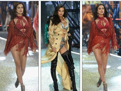 Irina shayk mang bầu vẫn siêu gợi cảm diễn nội y