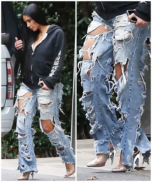 Jeans rơi vào tay kim kardashian trở thành những mốt khó coi nhất quả đất