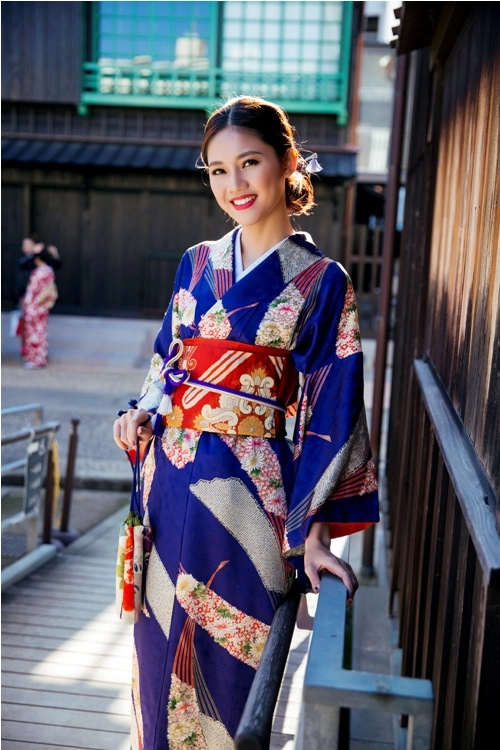 Mỹ linh thanh tú mặc kimono đẹp hơn cả gái nhật