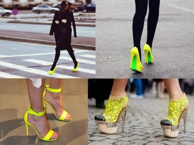 Chói lóa với giày màu neon