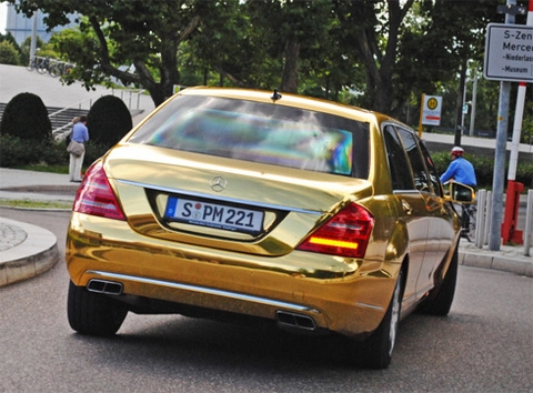  mercedes limousine s600 pullman guard mạ vàng 