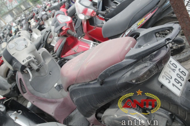 Sh ps vespa u buồn tại các bãi giữ xe vi phạm