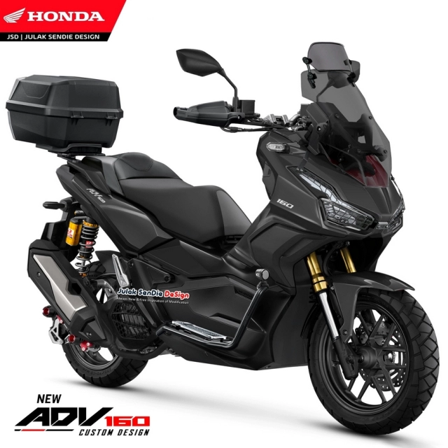 Hé lộ hình ảnh render honda adv160 thế hệ mới