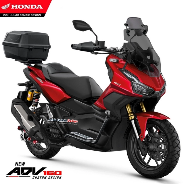 Hé lộ hình ảnh render honda adv160 thế hệ mới