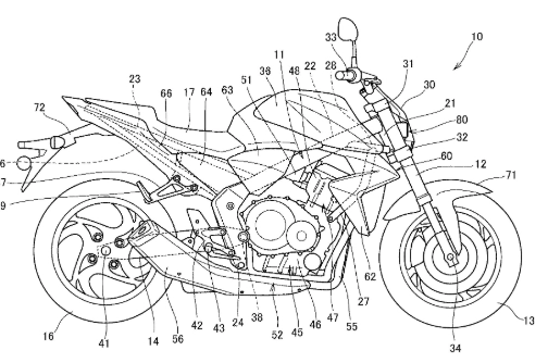 Honda đăng ký bằng sáng chế đồng hồ điều chỉnh góc nghiêng cho honda cb1000r mới
