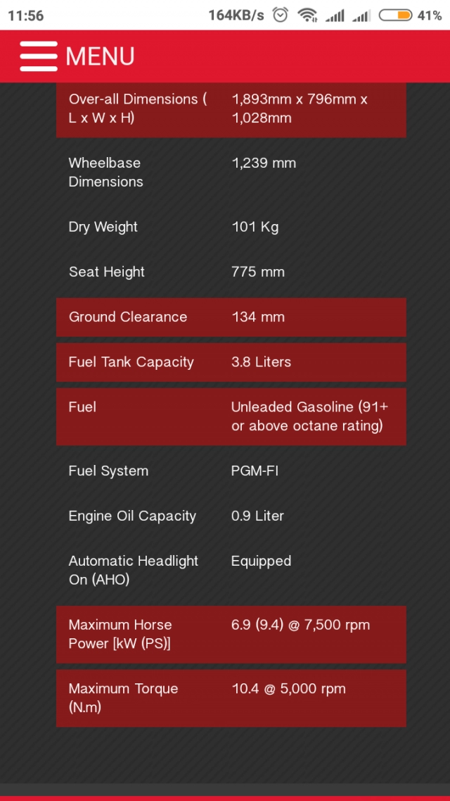 Honda rs125cc từ honda philippines