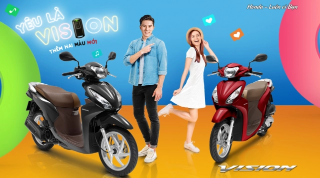 Honda vision 2019 bổ sung sắc màu mới với giá chỉ từ 30 triệu đồng