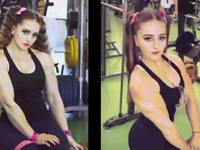 Hot girl phòng gym nổi tiếng với thân hình đồng hồ cát