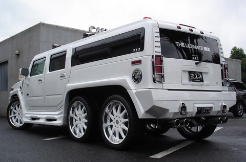  hummer h2 độ lên 6 bánh ở nhật bản 