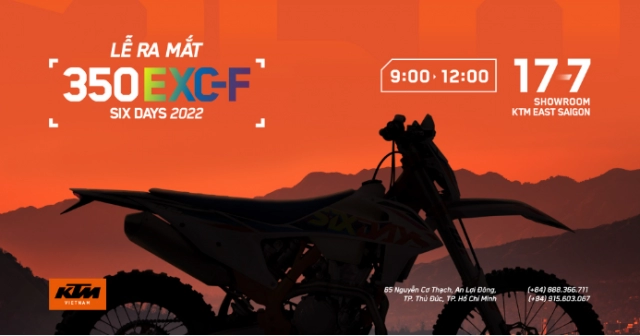 Ktm 350 exc-f six days chính thức chốt ngày ra mắt giữa tháng 7 tại vn