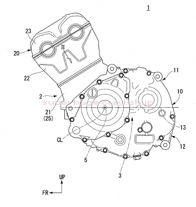 Lộ diện hình ảnh bằng sáng chế được cho là của động cơ cbr250rr 4 xi-lanh