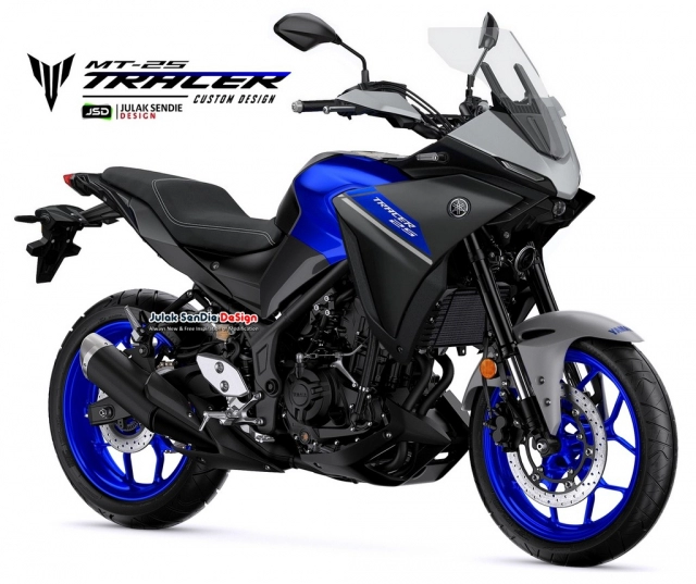 Lộ diện hình ảnh render của yamaha mt-03 tracer mới