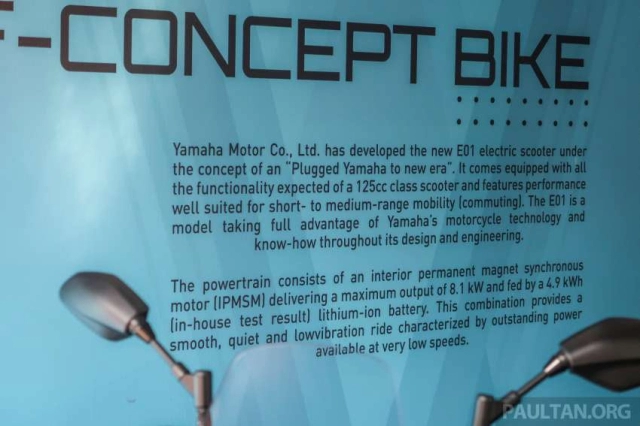 Malaysia tiết lộ về xe điện yamaha e-01 với giá xấp xỉ yamaha xmax 250