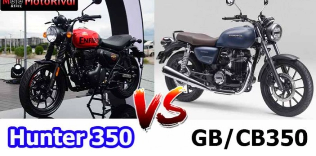 Royal enfield hunter 350 vs honda gb350 trên bàn cân thông số