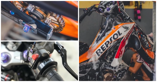 Sonic repsol khoe hàng sau khi vừa tắm xong