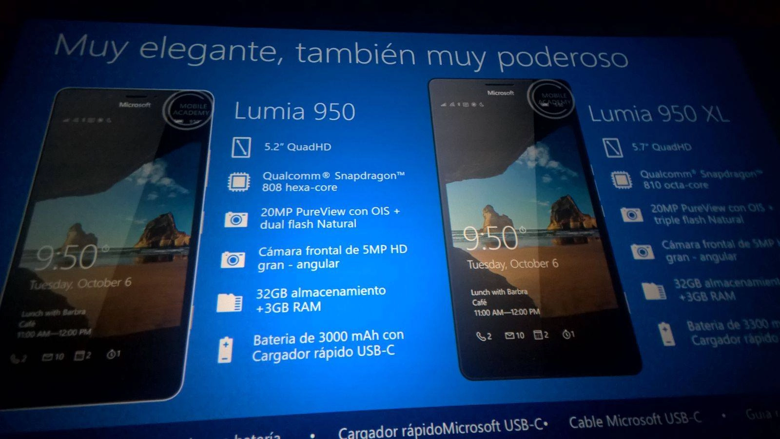 Thông tin về microsoft lumia 950 950 xl và lumia 550 chạy window 10