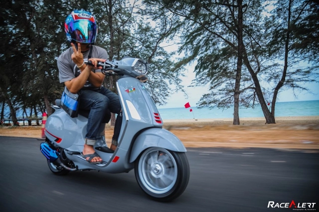 Vespa sprint độ phiên bản xám ống nước đẹp bá cháy