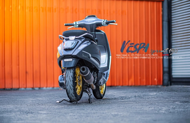 Vespa sprint mê hoặc người xem bằng chú heo nhỏ tựa hạt đậu