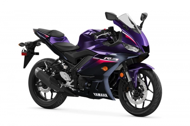 Yamaha r3 2023 ra mắt màu mới - phantom purple dream