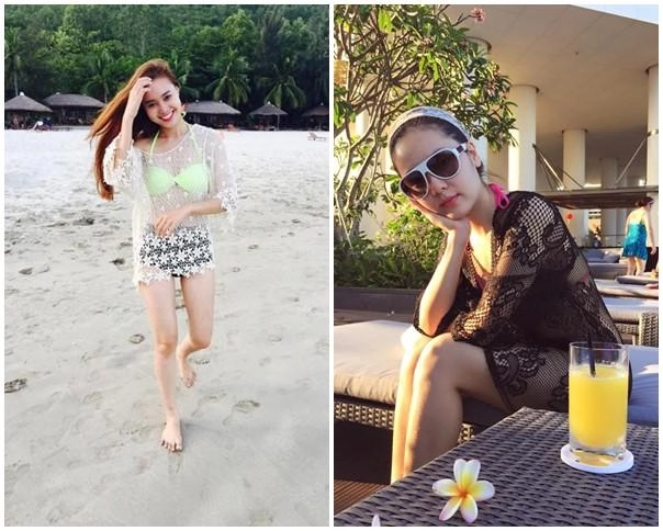 Cùng diện áo lưới với bikini minh hằng trẻ trung hồ ngọc hà bị nhận xét như cá mắc lưới