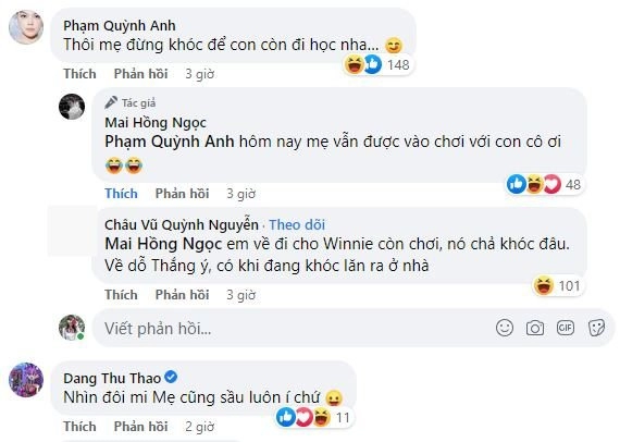 Đông nhi buồn bã ngày đầu đưa con gái đi họchoa hậu đặng thu thảo phạm quỳnh anh đồng cảm