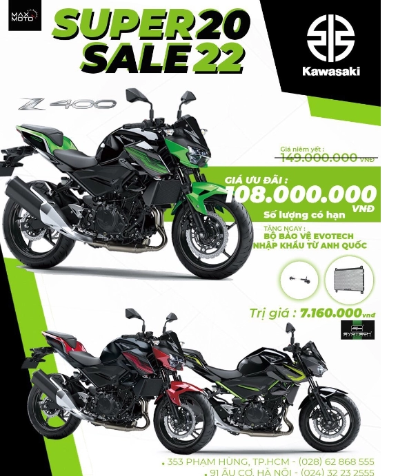 Giá z400 abs giảm không tưởng chỉ còn hơn 100 triệu đồng