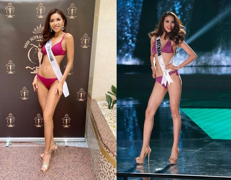 Giống từ cách tạo dáng đến màu bikini minh tú và phạm hương ai gợi cảm hơn ai