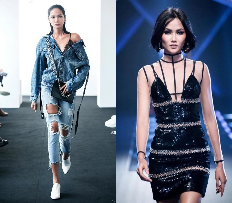 Hoa hậu h hen niê trổ tài catwalk vô tình để lộ vòng 3 cực nóng bỏng