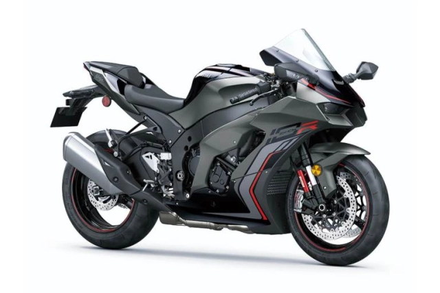 Kawasaki ninja zx-10r 2022 lộ diện phiên bản mới màu xám graphene steel grey