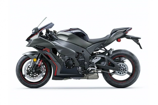 Kawasaki ninja zx-10r 2022 lộ diện phiên bản mới màu xám graphene steel grey