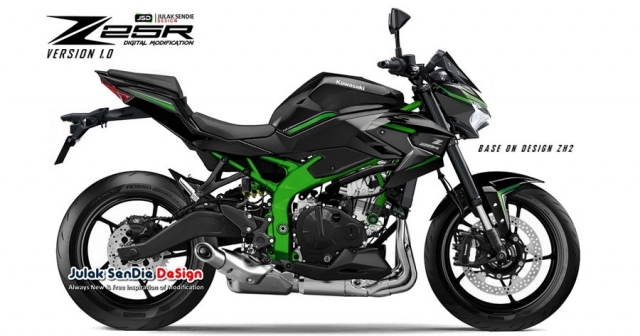 Kawasaki z-25r trang bị động cơ 4 xi-lanh 250cc lộ diện ảnh thiết kế mới