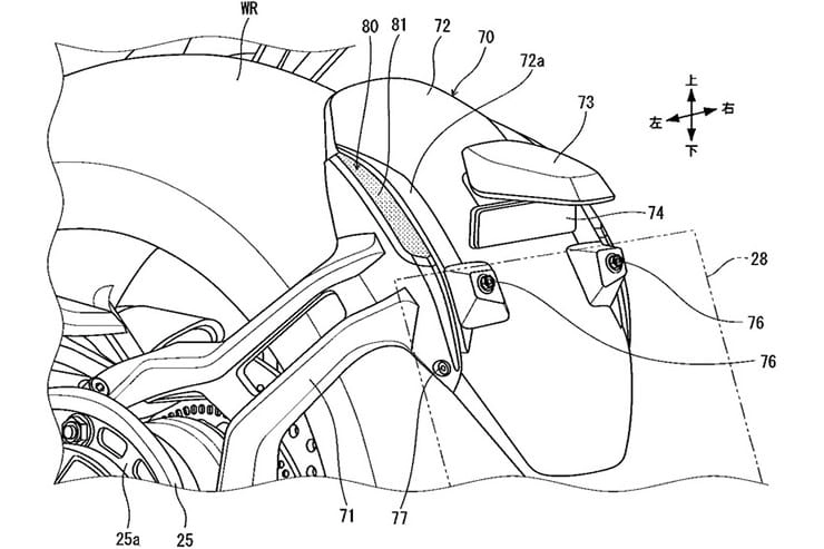 Lộ diện bằng sáng chế honda cb1000r 2024 với khung động cơ cánh gió mới