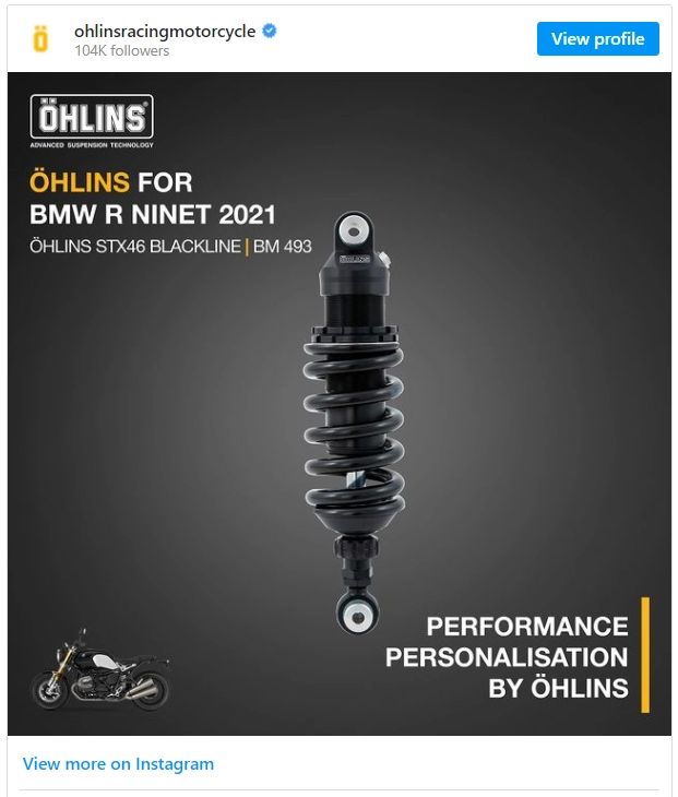 Ohlins tung ra giảm shock stx mới cho bmw rninet