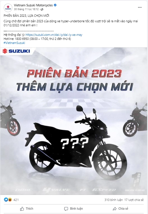 Raider 2023 thay da giữ thịt và lại một lần suzuki phụ lòng người hâm mộ