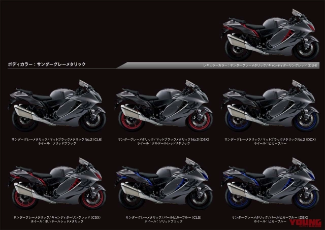 Suzuki hayabusa 2022 được làm mới với bộ sưu tập 18 màu khủng