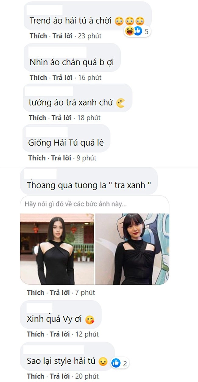 Trùng hợp hải tú quỳnh thư hiền hồ cùng diện đồ bị chị em gọi chiếc áo trà xanh