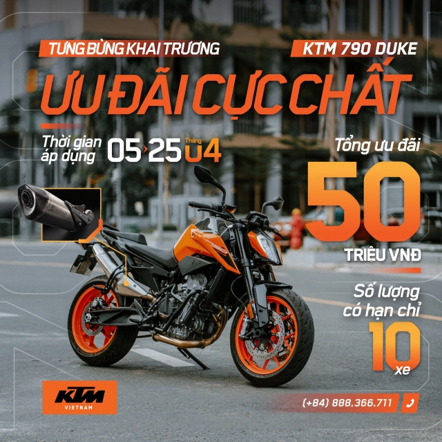 Tưng bừng khai trương ktm việt nam dành tặng nhiều ưu đãi cho khách hàng mua 790 duke