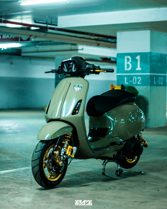 Vespa sprint lột xác thành bản độ kinh điển với diện mạo nhìn là mê