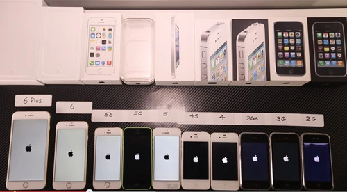 10 mẫu iphone cổ kim của apple đọ tốc độ màn hình
